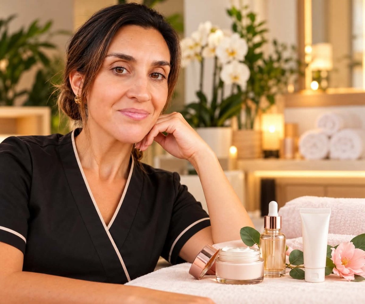 Portrait de Marie dans une ambiance douce et chaleureuse